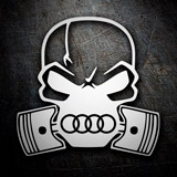 Aufkleber: Schädel Audi 3