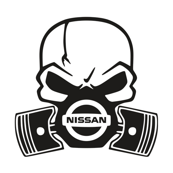 Aufkleber: Schädel Nissan