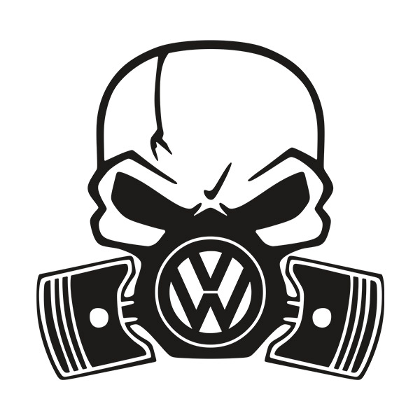 Aufkleber: Schädel Volkswagen