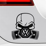 Aufkleber: Schädel Volkswagen 2