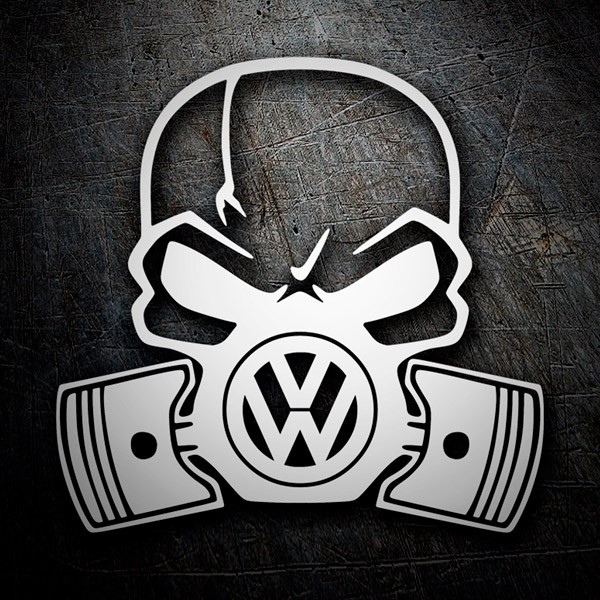 Aufkleber Schädel Volkswagen