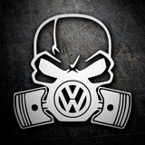 Aufkleber: Schädel Volkswagen 3