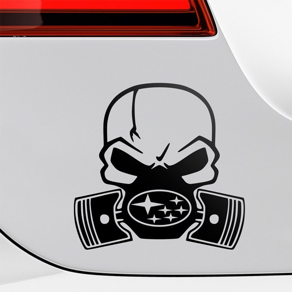 Aufkleber: Schädel Subaru