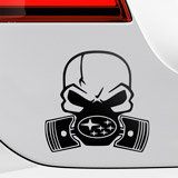 Aufkleber: Schädel Subaru 2