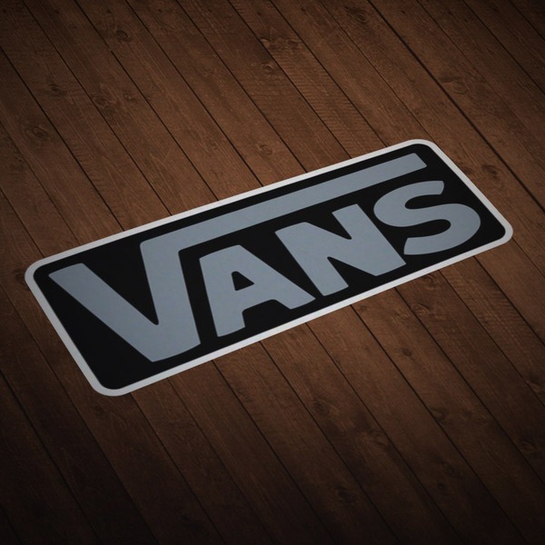 Aufkleber: Vans grau auf schwarz