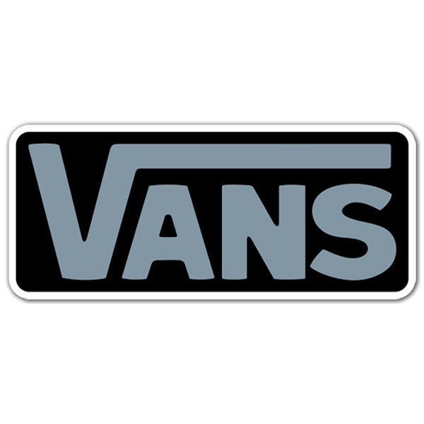 Aufkleber: Vans grau auf schwarz