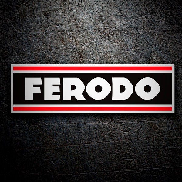 Aufkleber: Ferodo Logo mit Prominenten Buchstaben