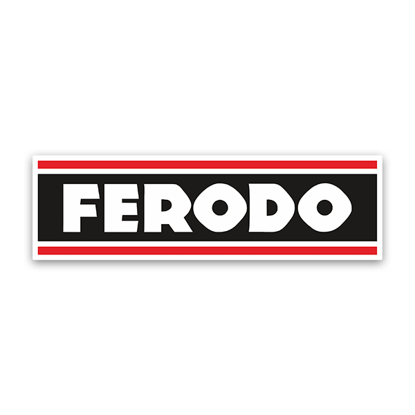 Aufkleber: Ferodo Logo mit Prominenten Buchstaben