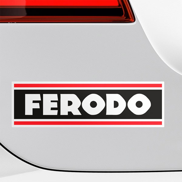 Aufkleber: Ferodo Logo mit Prominenten Buchstaben
