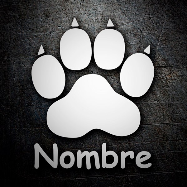 Aufkleber: Personalisierte Hundepfote