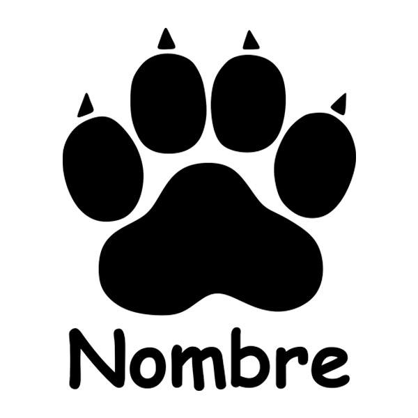 Aufkleber: Personalisierte Hundepfote