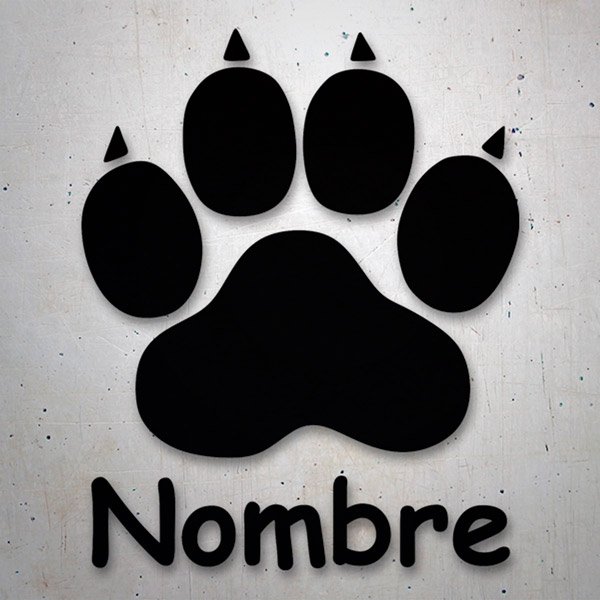 Aufkleber: Personalisierte Hundepfote
