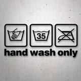 Aufkleber: Hand Wash Only 2