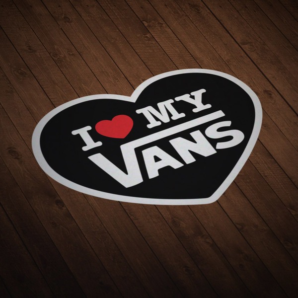 Aufkleber: I love my Vans schwarz