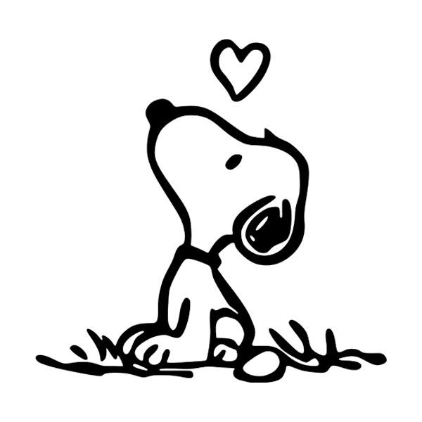 Aufkleber: Verliebt in Snoopy