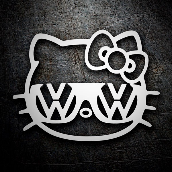 Aufkleber: Hello Kitty Volkswagen