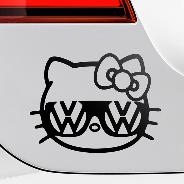 Aufkleber: Hello Kitty Volkswagen
