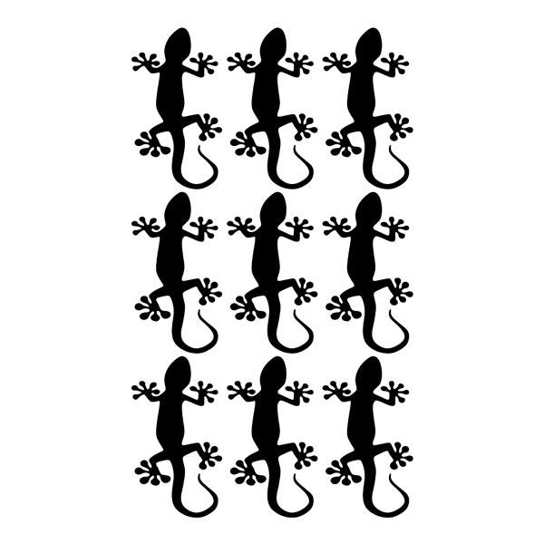 Aufkleber: Set 9X Eidechsen