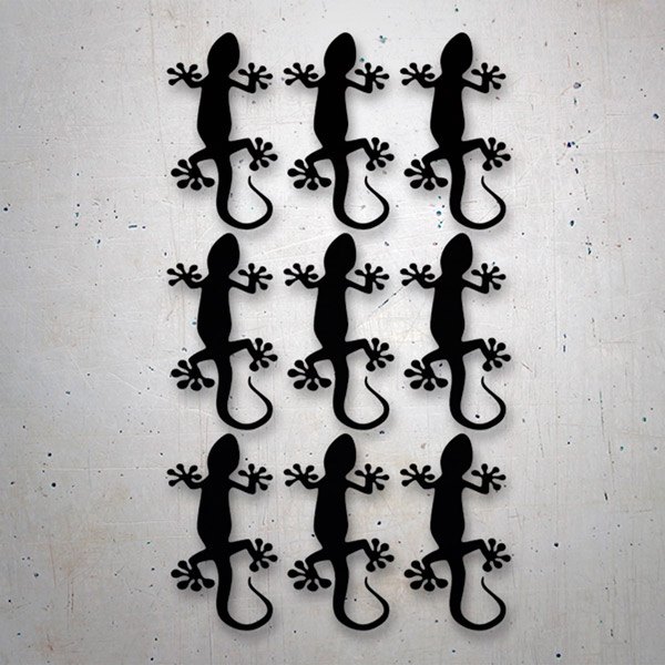 Aufkleber: Set 9X Eidechsen