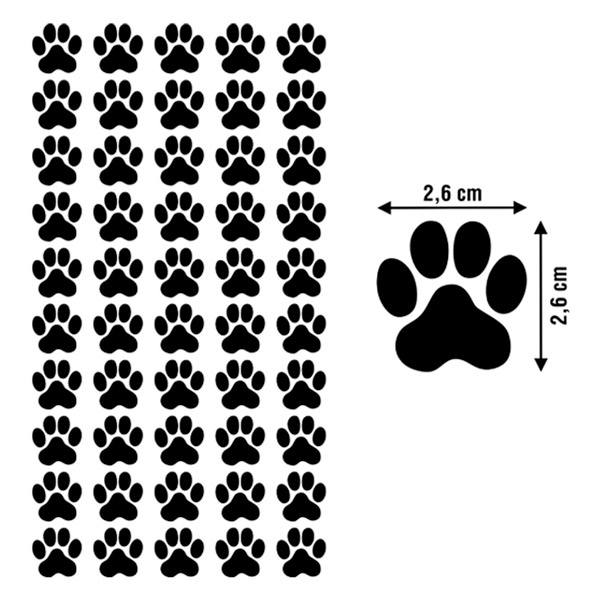 Aufkleber: Set 50X Hunde- oder Katzenabdrücke