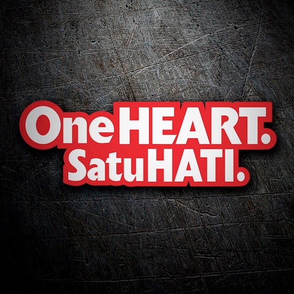 Aufkleber: One Heart Satu Hati