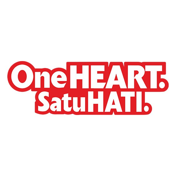 Aufkleber: One Heart Satu Hati