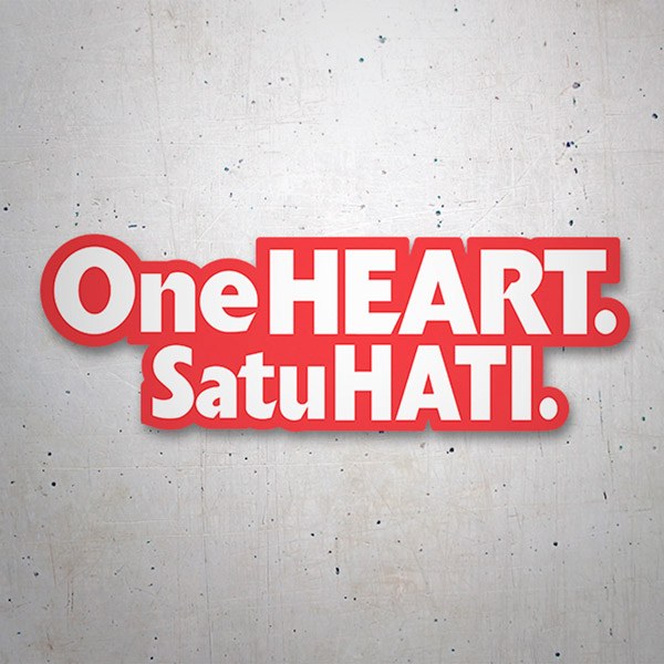 Aufkleber: One Heart Satu Hati