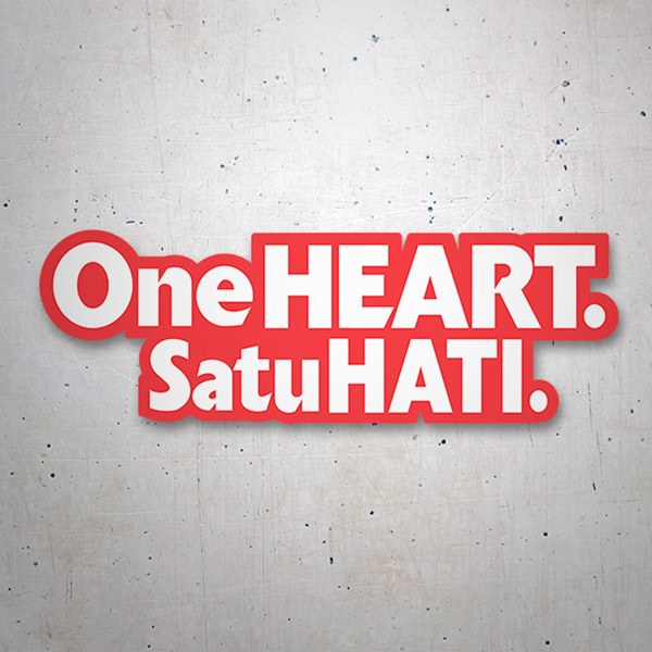 Aufkleber: One Heart Satu Hati