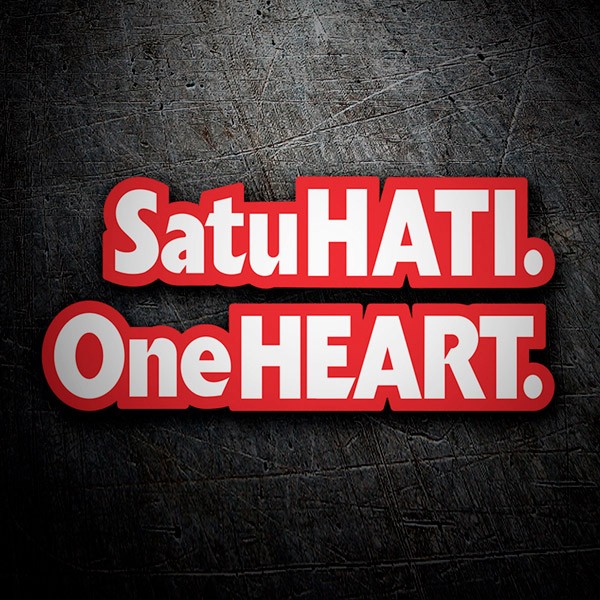 Aufkleber: Satu Hati One Heart