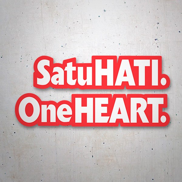 Aufkleber: Satu Hati One Heart