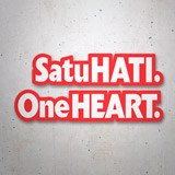 Aufkleber: Satu Hati One Heart 3