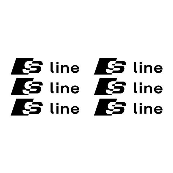 Aufkleber: Audi S line Aufkleber-Set (6 St&uuml;ck)
