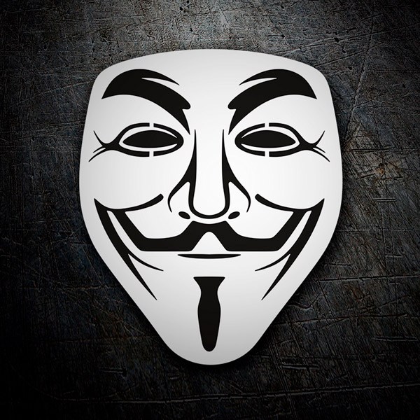 Aufkleber: V wie Vendetta - Anonymous Maske 1