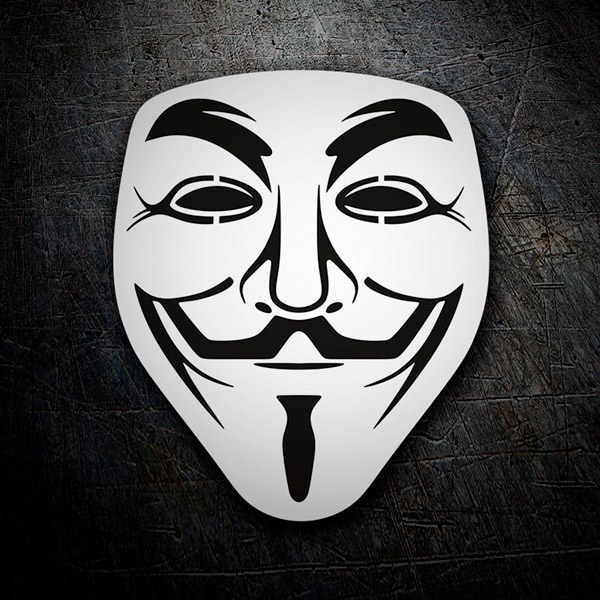 Aufkleber: V wie Vendetta - Anonymous Maske