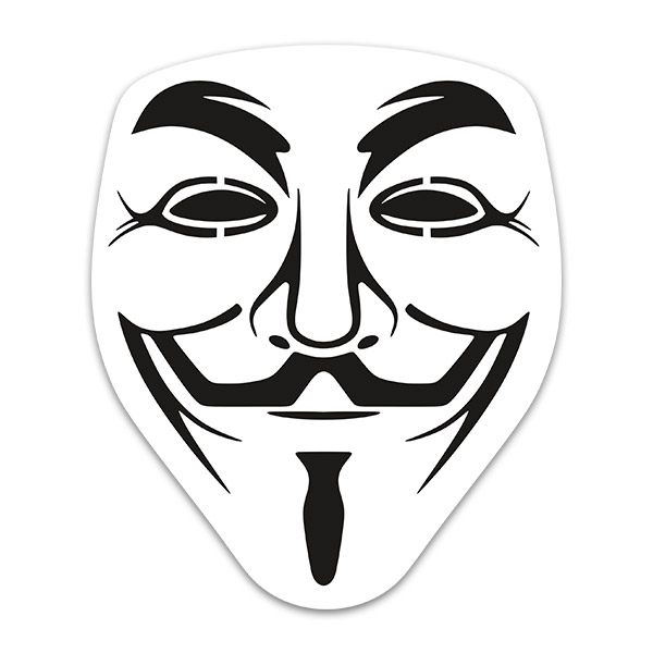 Aufkleber: V wie Vendetta - Anonymous Maske