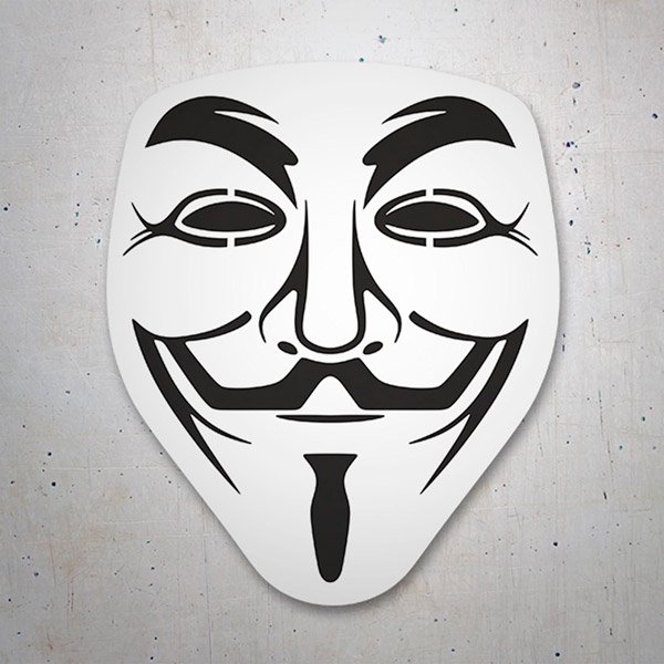 Aufkleber: V wie Vendetta - Anonymous Maske