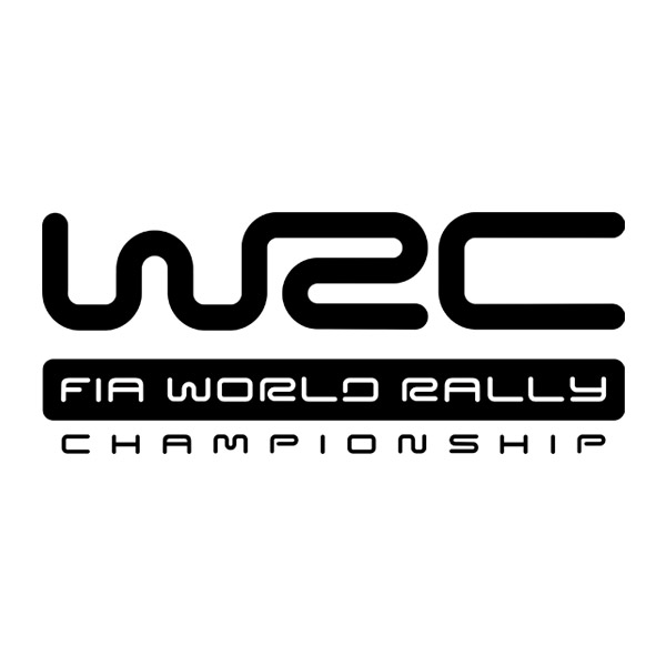 Aufkleber: Logo WRC en Grande con Texto FIA WORLD RALLY CHAMP