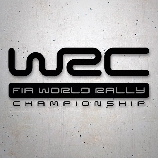 Aufkleber: Logo WRC en Grande con Texto FIA WORLD RALLY CHAMP