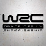Aufkleber: Logo WRC en Grande con Texto FIA WORLD RALLY CHAMP 2