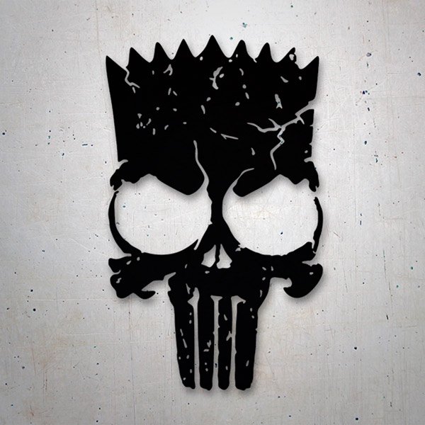 Aufkleber: Totenkopf The Punisher mit Krone