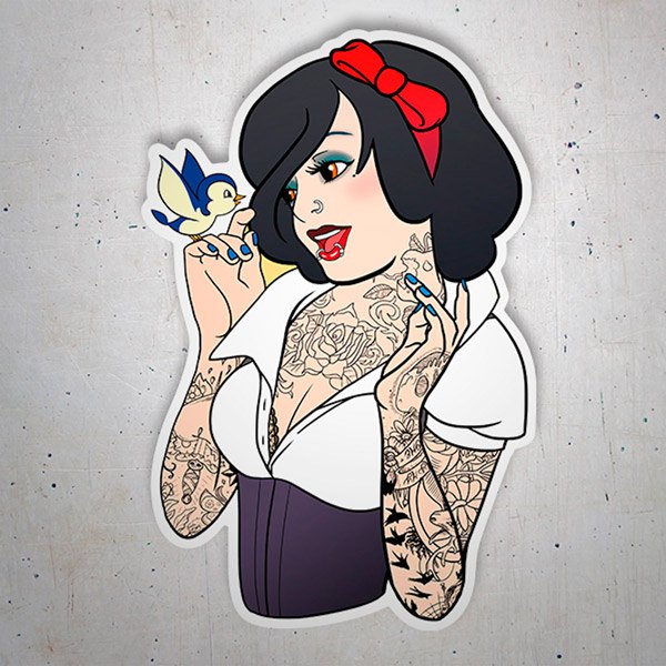 Aufkleber: Schneewittchen Pin-up Tattoo