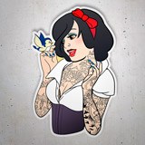 Aufkleber: Schneewittchen Pin-up Tattoo 3