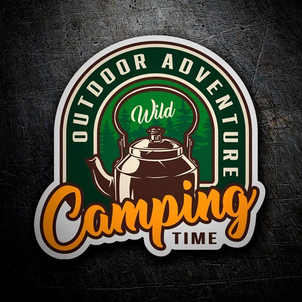 Aufkleber Camping Time Wasserkessel Outdoor 1/2