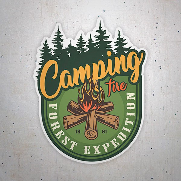 Aufkleber: Camping Forest Expedition