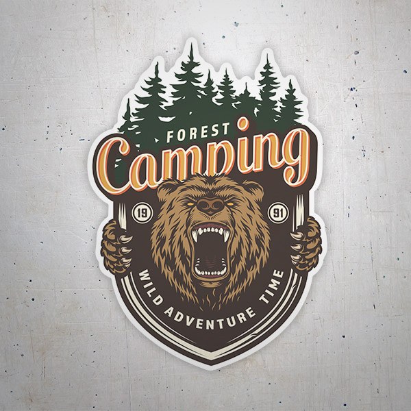 Aufkleber: Camping Forest Wild Adventure Time