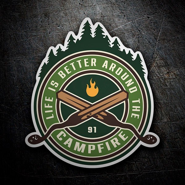 Aufkleber: Life is Better Around the Campfire