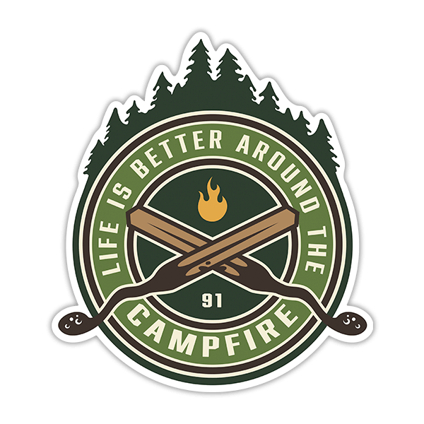 Aufkleber: Life is Better Around the Campfire 0