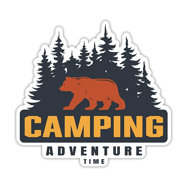 Aufkleber: Camping Adventure Time