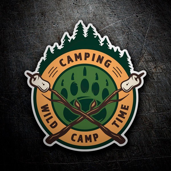 Aufkleber: Camping Wild Camp Time