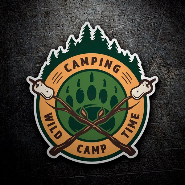 Aufkleber: Camping Wild Camp Time